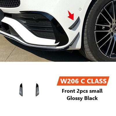 For Mercedes W206 C CLASS Canard ABS front bumper diffuser knife decorative