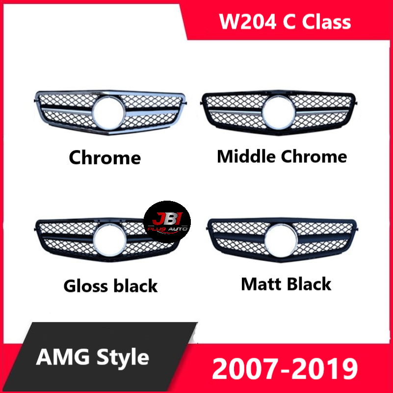 For Mercedes W204 C Class AMG Style Grill 2007-2014