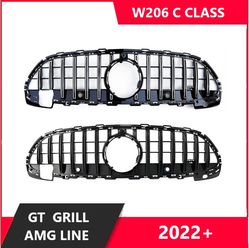 For Mercedes W206 C Class Gt Grill 2022+ AMG Line