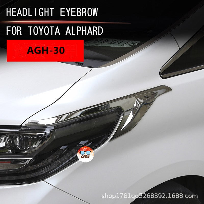 For Toyota Alphard Vellfire AGH30 Head Lamp Chrome garnish Headlamp Chrome trim cover