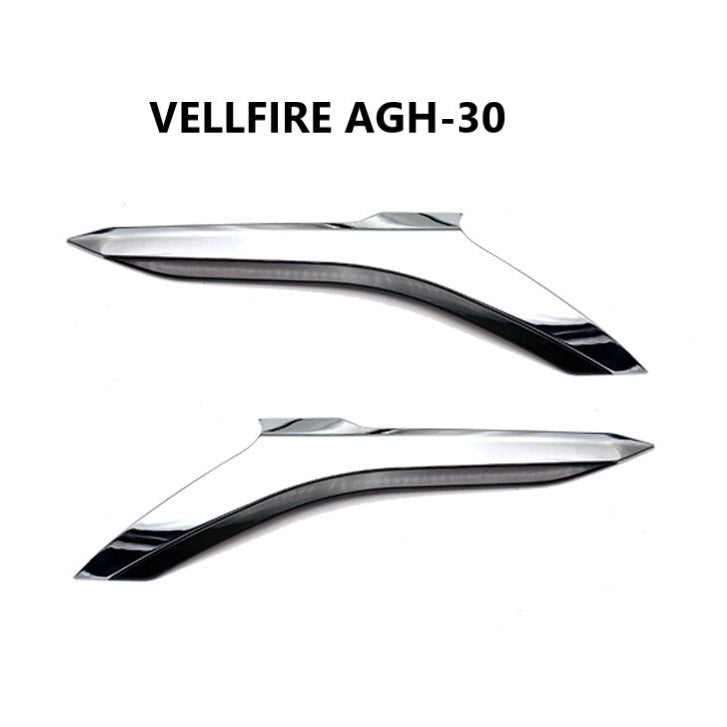 For Toyota Alphard Vellfire AGH30 Head Lamp Chrome garnish Headlamp Chrome trim cover