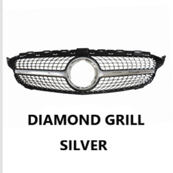 For Mercedes W205 C Class Diamond Grill 2015-2021