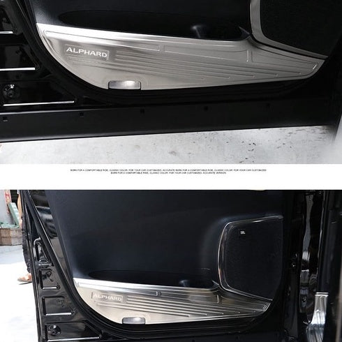 For Toyota Alphard Vellfire AGH30 Stainless Steel Door Rrim Panel Protector Guard Alphard Vellfire Accessories