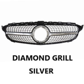 For Mercedes W205 C Class Diamond Grill 2015-2021