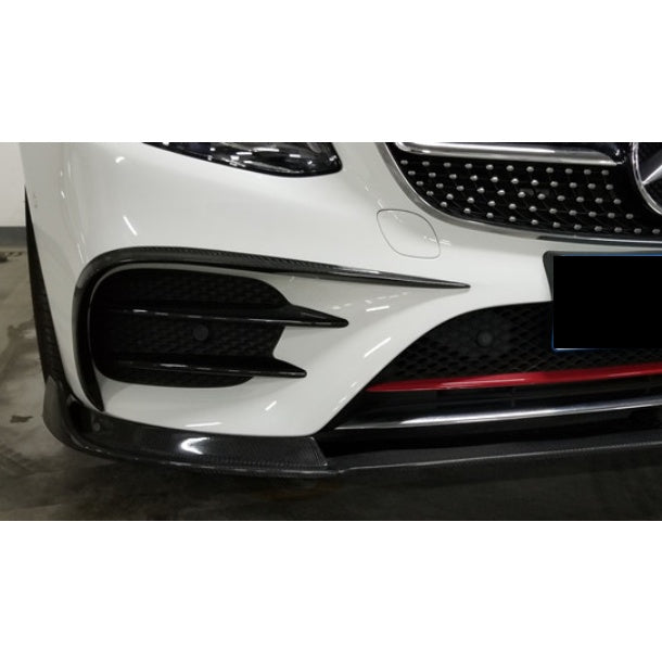 For Mercedes W213 ABS Canard front bumper diffuser knife decorative