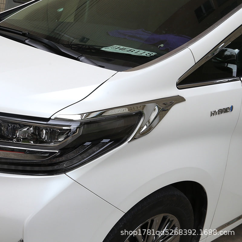 For Toyota Alphard Vellfire AGH30 Head Lamp Chrome garnish Headlamp Chrome trim cover