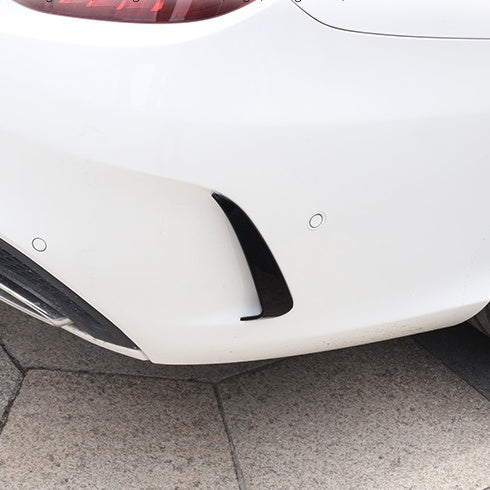 For Mercedes W205 Canard Facelift 2018-2021 ABS front bumper diffuser knife decorative
