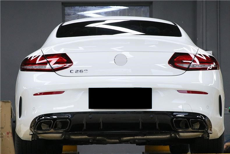 For Mercedes-Benz W205 C63 Facelift AMG Style Diffuser