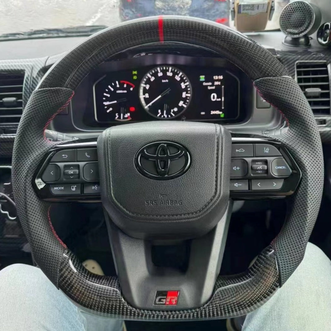 For Toyota Alphard Vellfire AGH30 GR Steering Carbon Fiber Steering Wheels