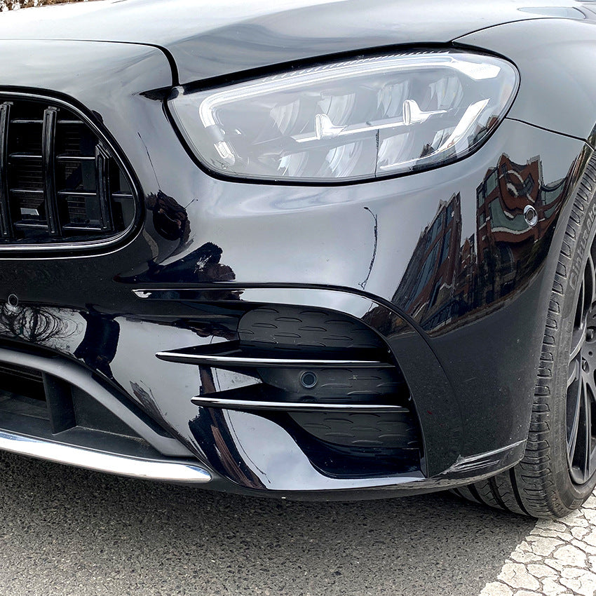 For Mercedes W213 ABS Canard front bumper diffuser knife decorative