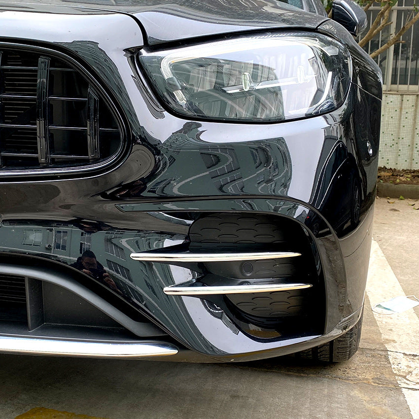For Mercedes W213 ABS Canard front bumper diffuser knife decorative