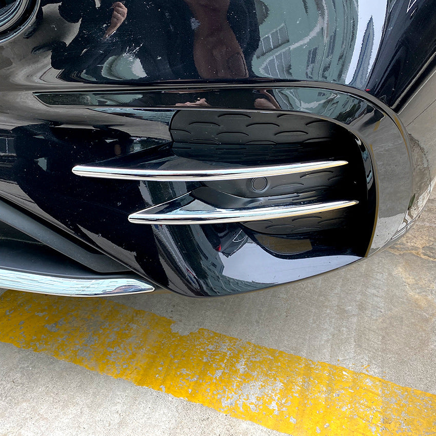 For Mercedes W213 ABS Canard front bumper diffuser knife decorative