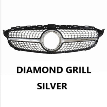 For Mercedes W205 C Class Diamond Grill 2015-2021