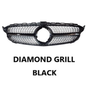 For Mercedes W205 C Class Diamond Grill 2015-2021