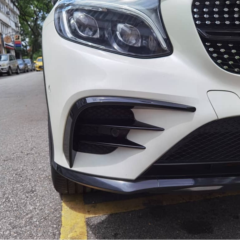 For Mercedes W253 GLC COUPE Canard ABS front bumper diffuser knife decorative