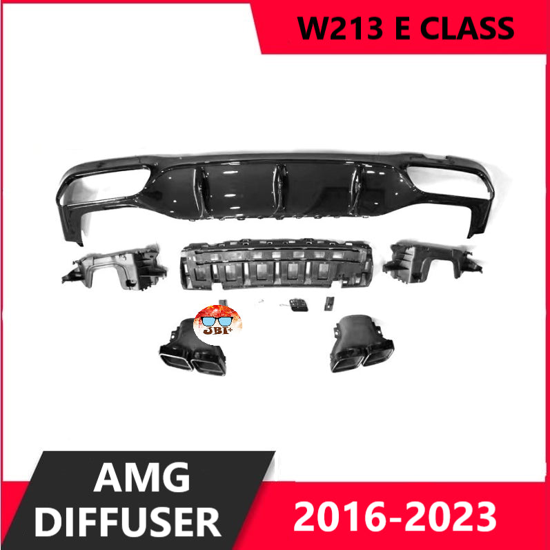 For Mercedes-Benz W213 E63 Facelift AMG Style Diffuser 2021-2023