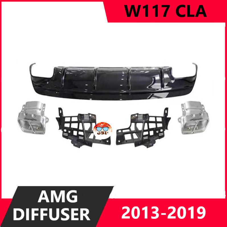 For Mercedes-Benz W117 CLA45 AMG Style Diffuser 2013-2019