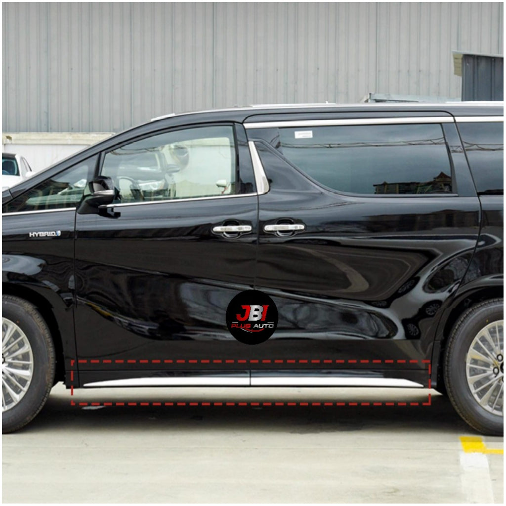 For Toyota Alphard Vellfire Agh30 Side Moulding Lip with Stainless Steel 2015-2023