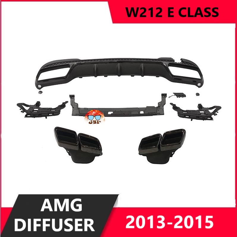 For Mercedes-Benz W212 E63 AMG Style Diffuser W212 Facelift 2013-2015