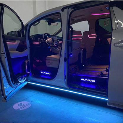 For Toyota Vellfire Alphard AGH30 Side Skirt Light Power Door Light Bar 2015-2023