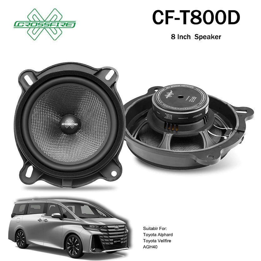 CROSSFIRE CF-T800D 8 Inch Speaker Suitable For Toyota Alphard Vellfire AGH40