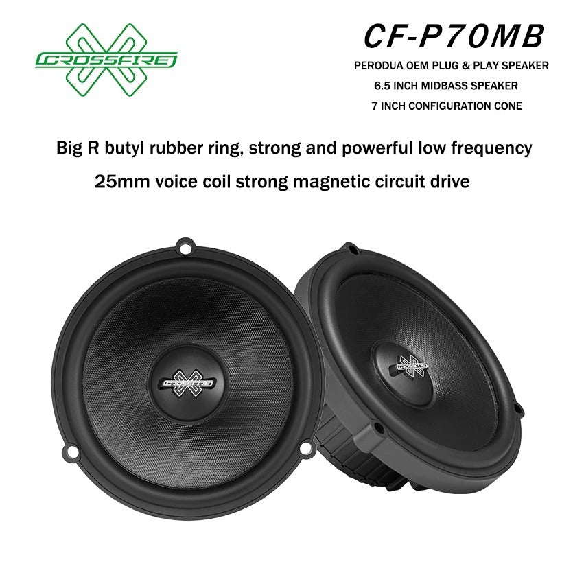 CROSSFIRE Perodua OEM Midbass Speaker CF-P70MB Coxial Speaker CF-P70X