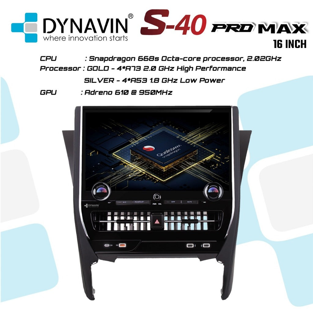 Toyota Alphard Vellfire Agh30 Dynavin S40 PRO MAX 16 INCH Android Player