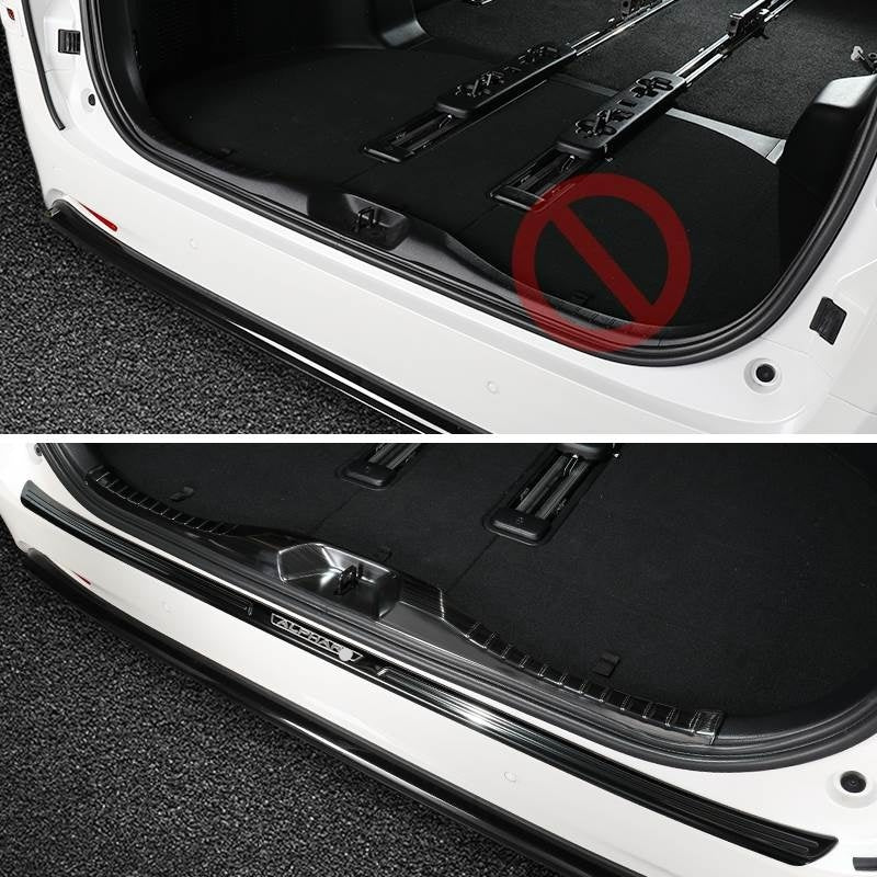 For TOYOTA VELLFIRE ALPHARD AGH30 2015-2021 Rear Bumper Guard Trunk Protector Stainless Steel