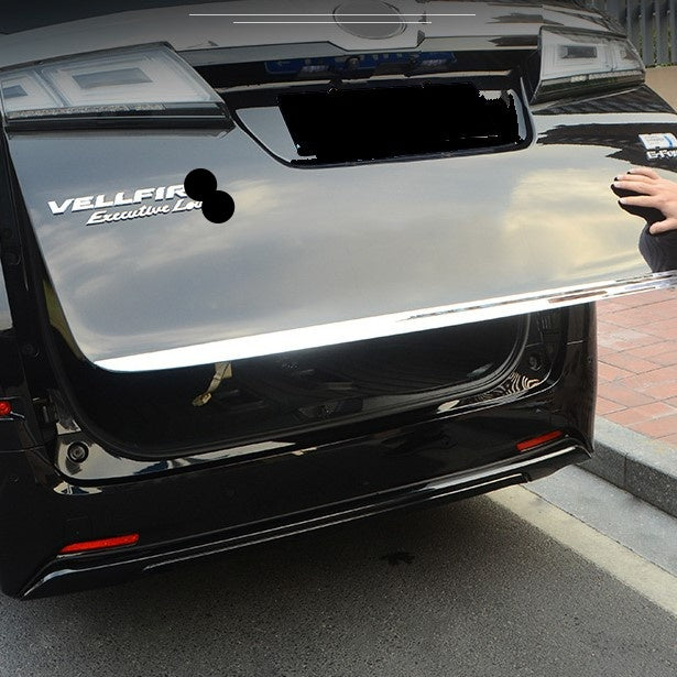 For Toyota Alphard Vellfire AGH30 Tailgate Trim Boot Decorate Boot Lip Steel Rear Trunk Boot T