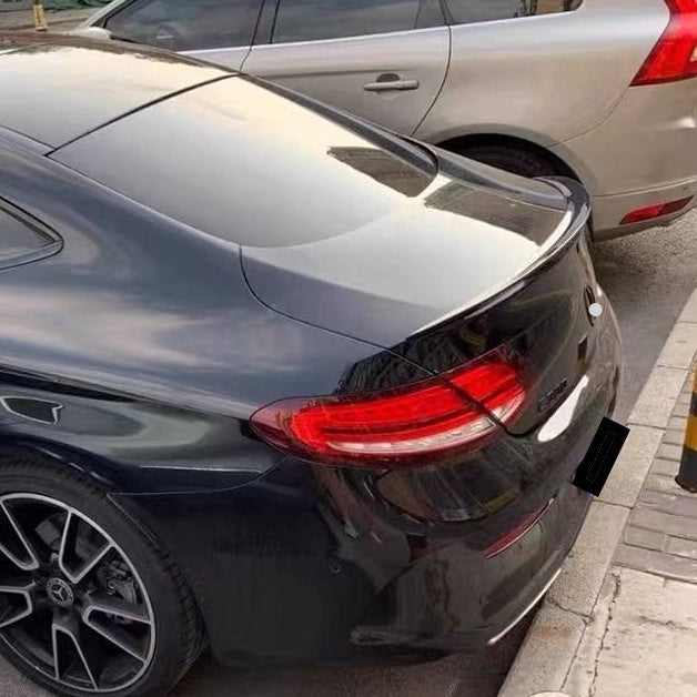 For Mercedes W205 C Class Coupe Carbon Fiber Facelift Style Spoiler