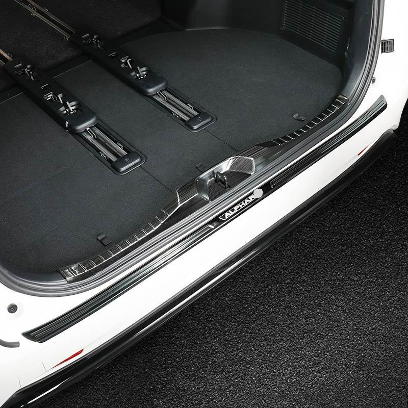 For TOYOTA VELLFIRE ALPHARD AGH30 2015-2021 Rear Bumper Guard Trunk Protector Stainless Steel