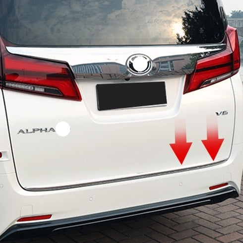 For Toyota Alphard Vellfire AGH30 Tailgate Trim Boot Decorate Boot Lip Steel Rear Trunk Boot T
