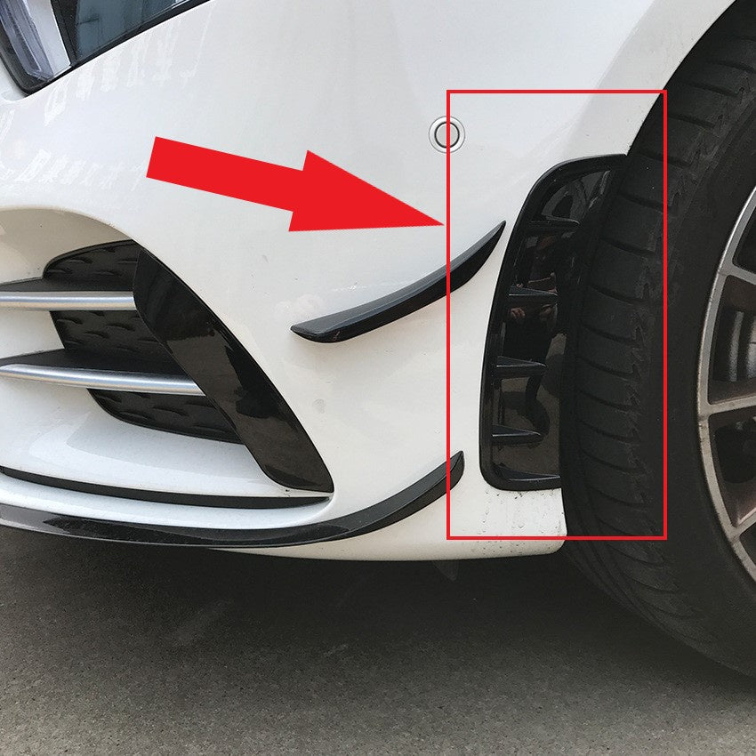 For Mercedes W177 V177 A CLASS Front Lip Canard ABS front bumper diffuser knife decorative