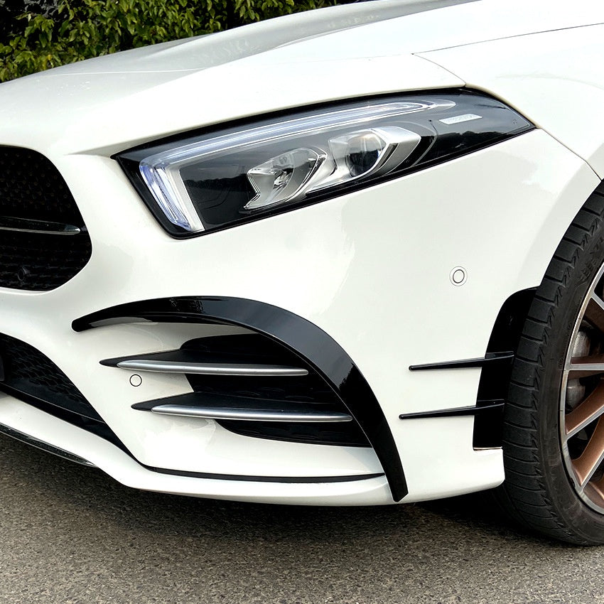 For Mercedes W177 V177 A CLASS Front Lip Canard ABS front bumper diffuser knife decorative