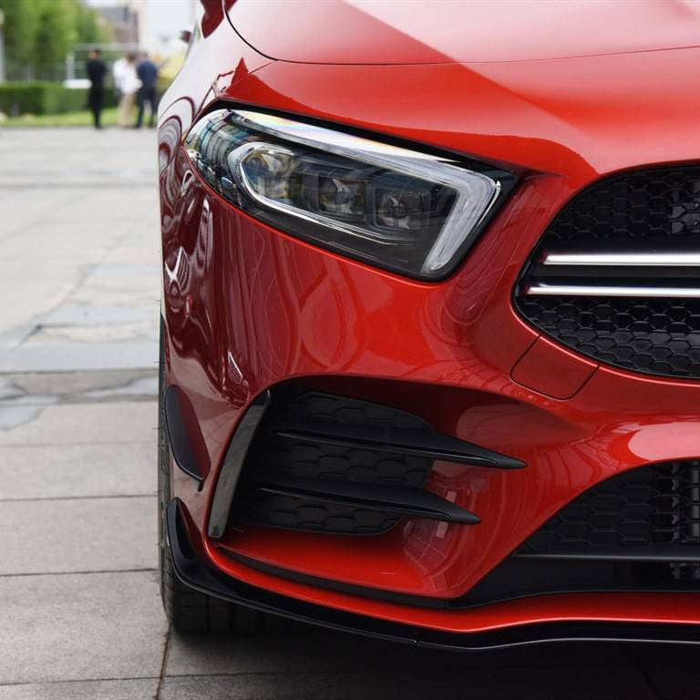 For Mercedes W177 V177 A Class Front Lip Canard ABS front bumper diffuser knife decorative