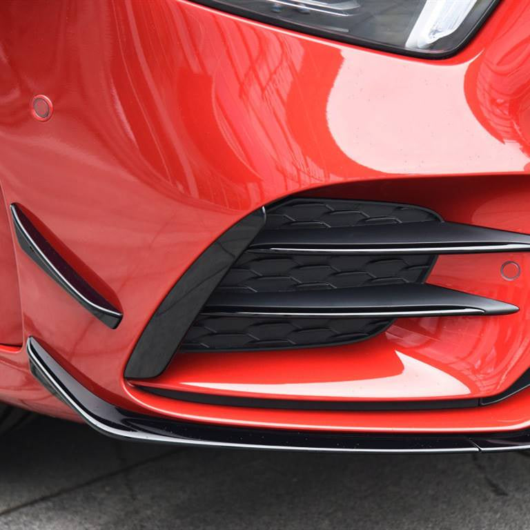 For Mercedes W177 V177 A Class Front Lip Canard ABS front bumper diffuser knife decorative