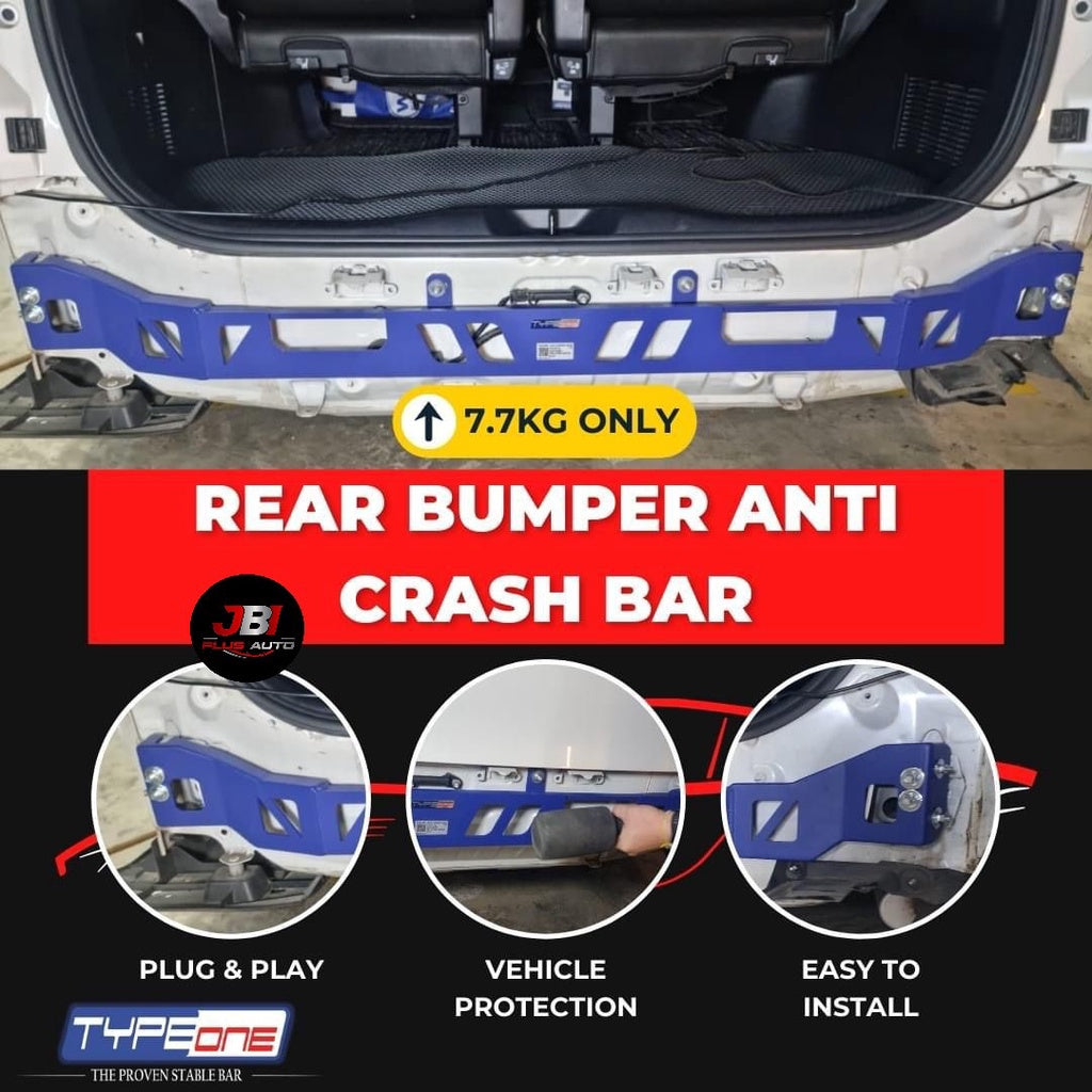 For Toyota Alphard Vellfire AGH30 ANH20 TYPE ONE Rear Bumper Anti Crash Bar AGH30 2008-2023