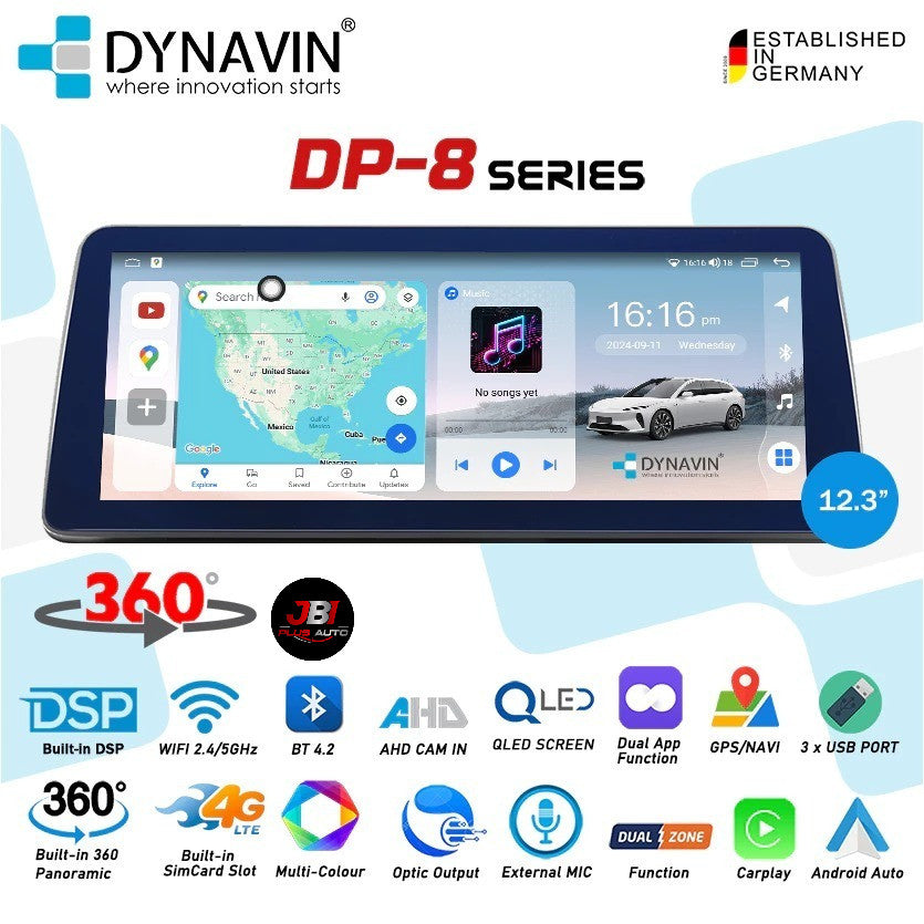 Dynavin DP8 Series 12.3inch Universal Size Android Player
