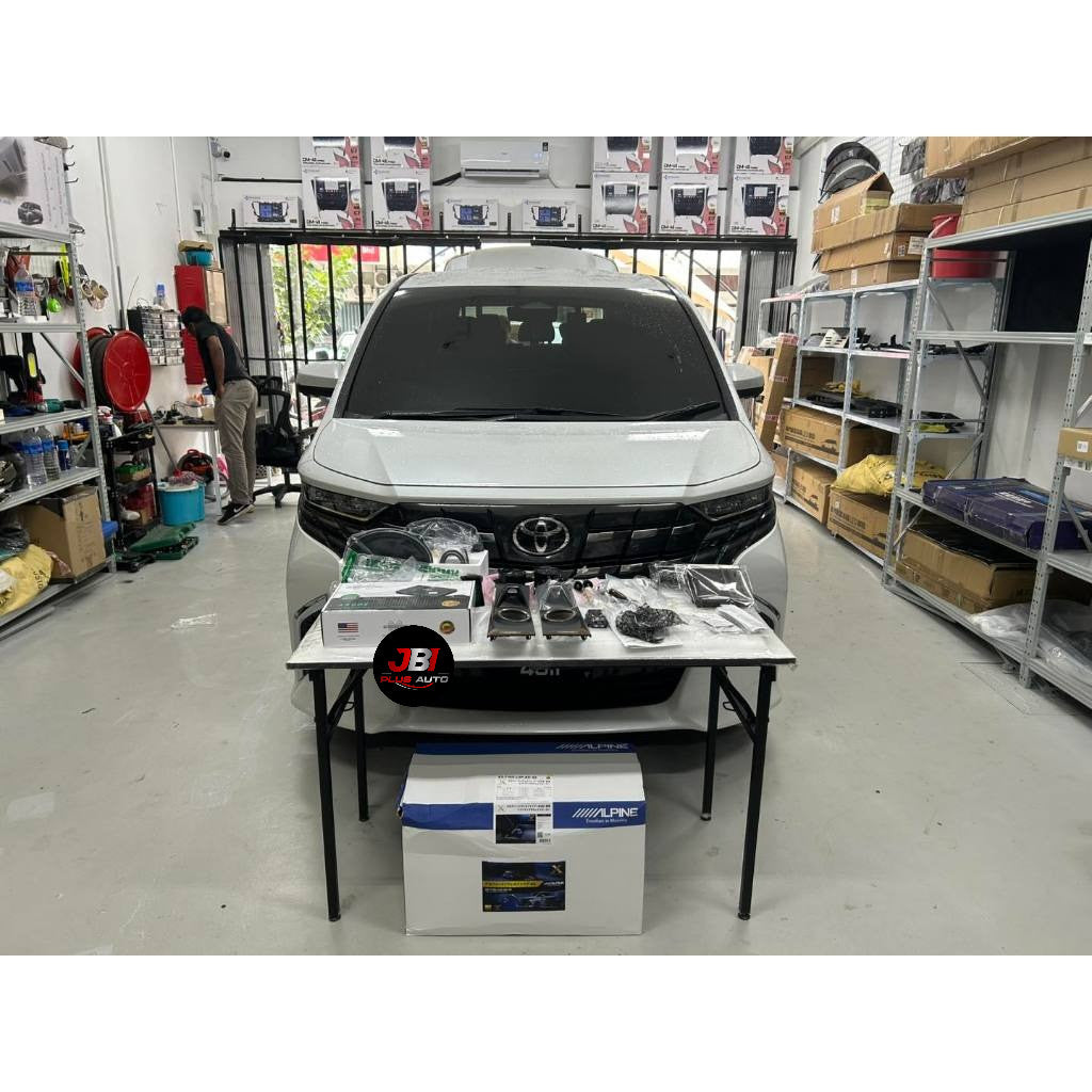 Alpine X3-710S-LUP-AV-40 lift up 3-way speakers for Alphard/Vellfire (30 40 series)