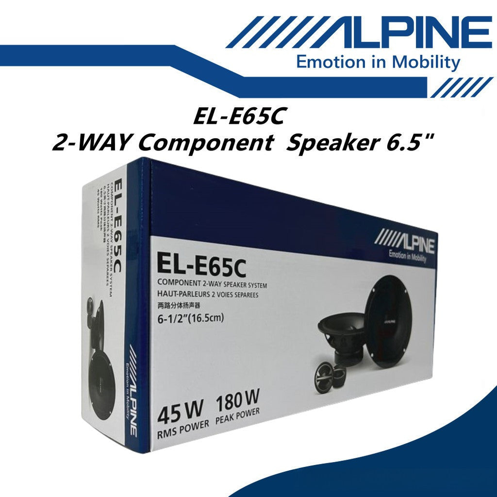 Alpine 6.5" E Series 2 Way Component Speaker Set EL-E65C