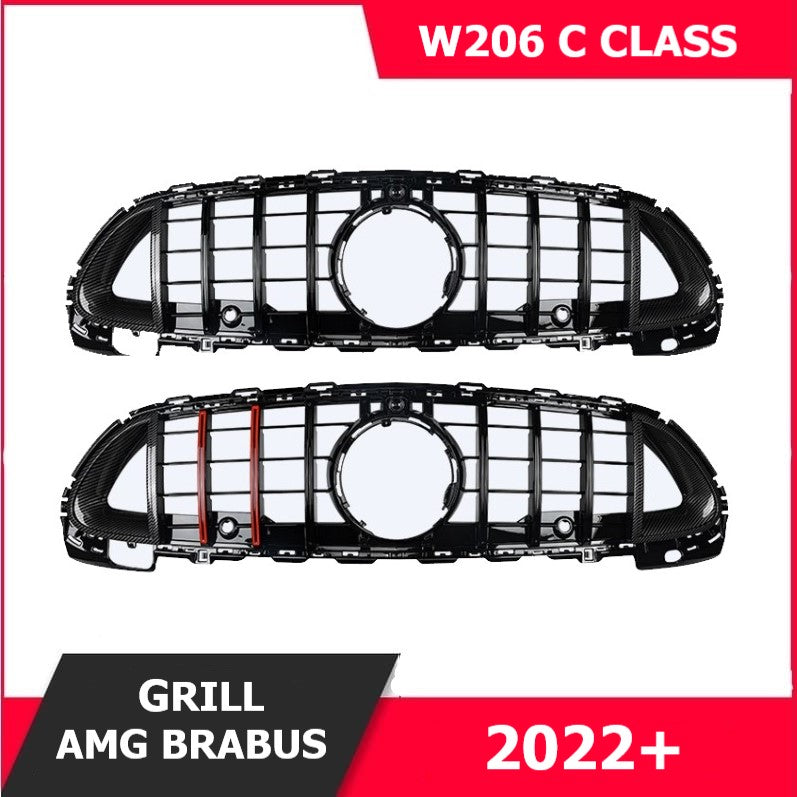 For Mercedes W206 C Class Grill 2022+ AMG Line