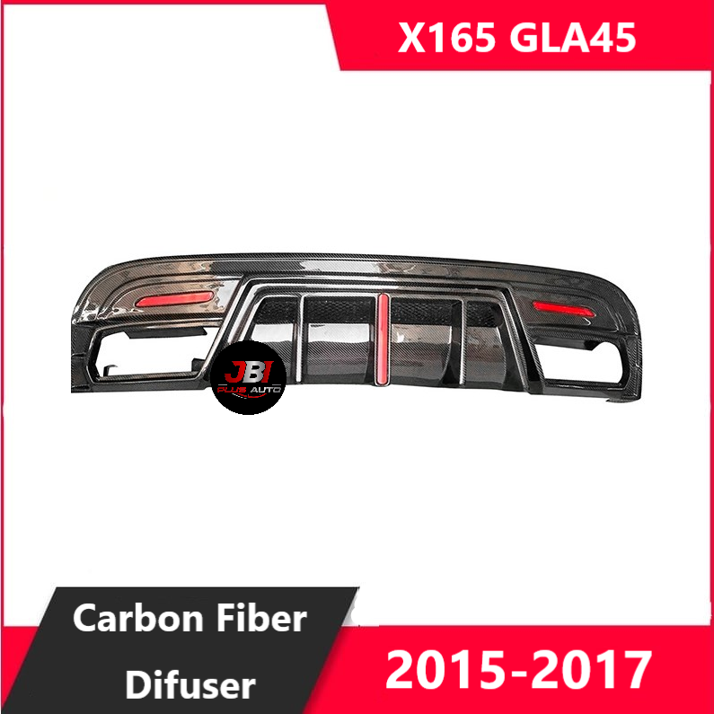 For Mercedes Benz X156 GLA45 Carbon Fiber Diffuser + Exhaust