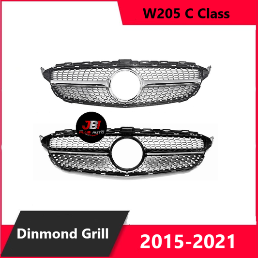 For Mercedes W205 C Class Diamond Grill 2015-2021