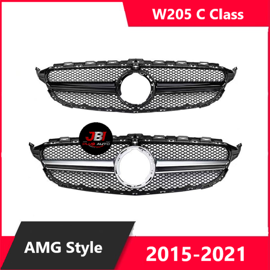 For Mercedes W205 C Class AMG Style Grill 2015-2021