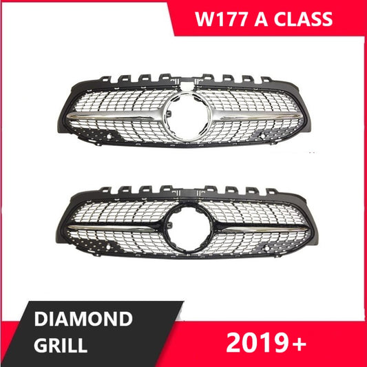 For Mercedes W177 V177 A Class Diamond Grill 2019-2023