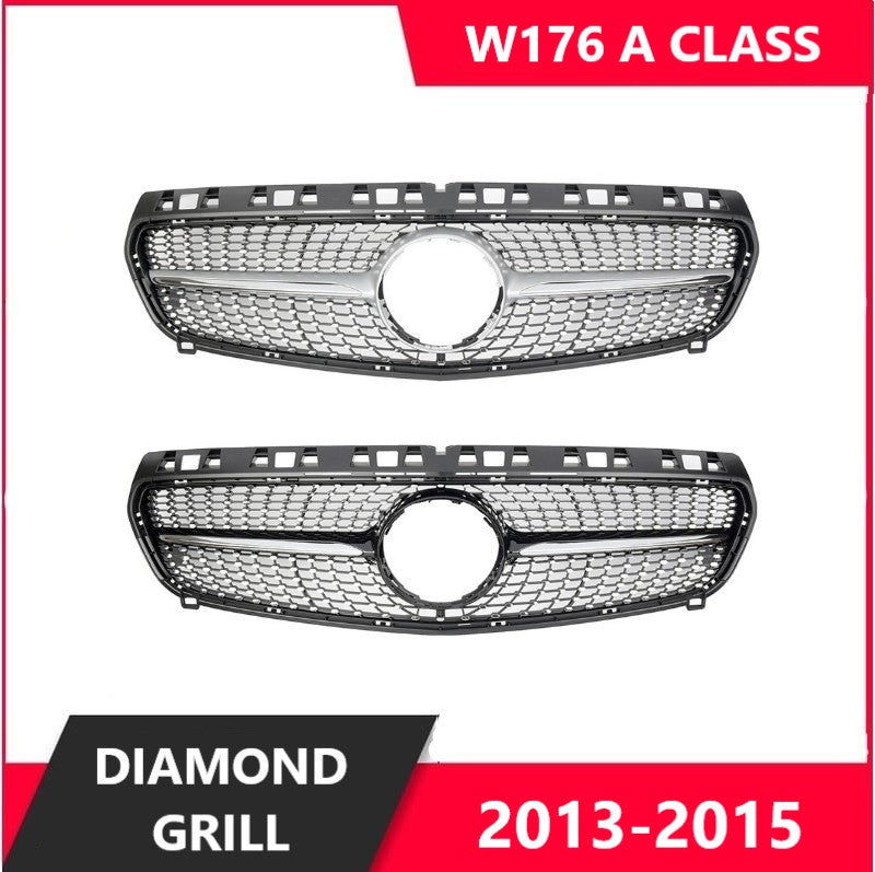 For Mercedes W176 Grill  A Class DIAMOND Grill 2013 2018