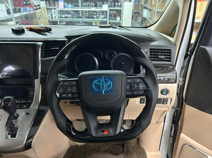 For Toyota Alphard Vellfire AGH30 GR Steering Carbon Fiber Steering Wheels
