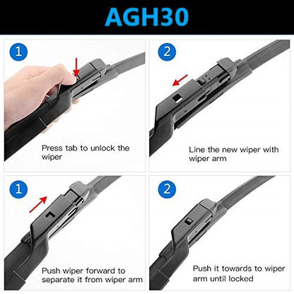 For Alphard Vellfire Wiper ANH20 AGH30 GGH30 2.4L/2.5L/3.5L 2008 - 2021 Windscreen Wiper Blades