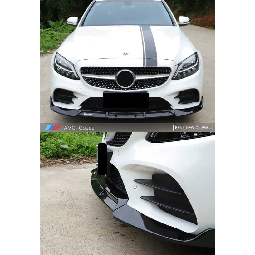 For Mercedes Benz W205 C Class Front lip Diffuser Bodykit