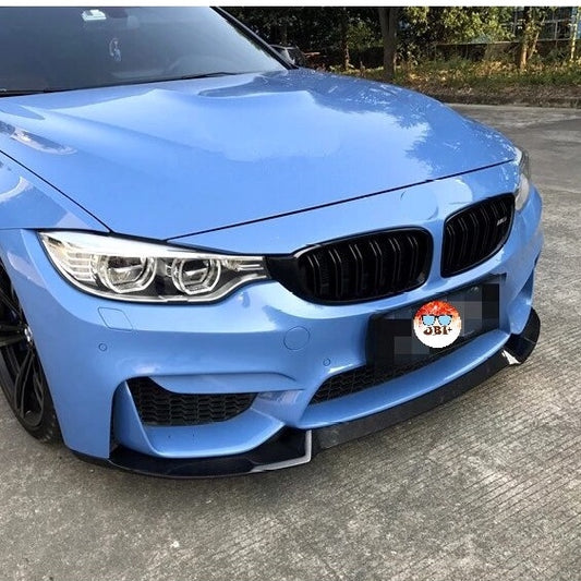 For BMW F30 F80 M3 CS Front Lip Diffuser Bodykit ABS Gloss Black